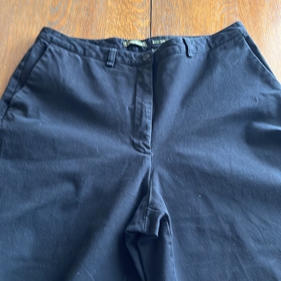 Eddie Bauer stretch black jeans size 16 side front pockets back button pocket - Picture 2 of 14